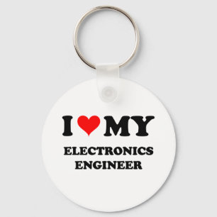 I Love My Electronics Engineer Key Ring