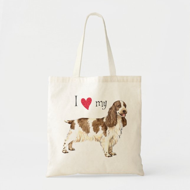I Love my English Cocker Spaniel Tote Bag (Front)
