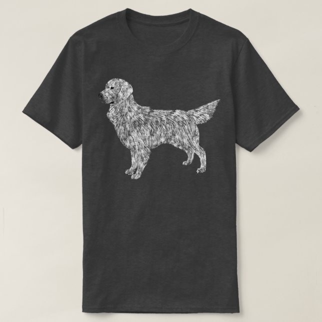 I Love my English Cream Golden Retriever  T-Shirt (Design Front)