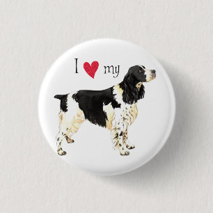 I Love my English Springer Spaniel 3 Cm Round Badge