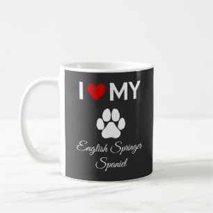 I love my English Springer Spaniel dog custom text Coffee Mug
