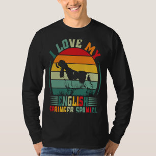 I Love My English Springer Spaniel Dog  Owner Anim T-Shirt