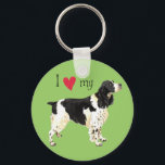 I Love my English Springer Spaniel Key Ring<br><div class="desc">Show love for your special dog with this I love my English Springer Spaniel original design. Great gift for Springer Spaniel-loving family and friends.</div>