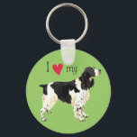 I Love my English Springer Spaniel Key Ring<br><div class="desc">Show love for your special dog with this I love my English Springer Spaniel original design. Great gift for Springer Spaniel-loving family and friends.</div>
