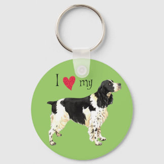 I Love my English Springer Spaniel Key Ring