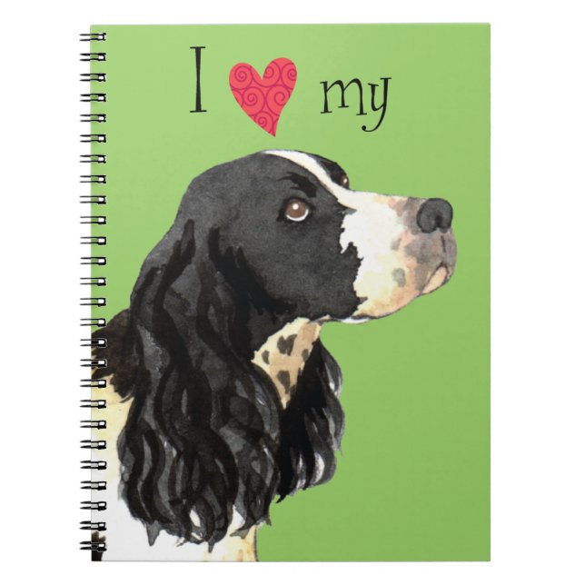 I Love my English Springer Spaniel Spiral Notebook (Front)
