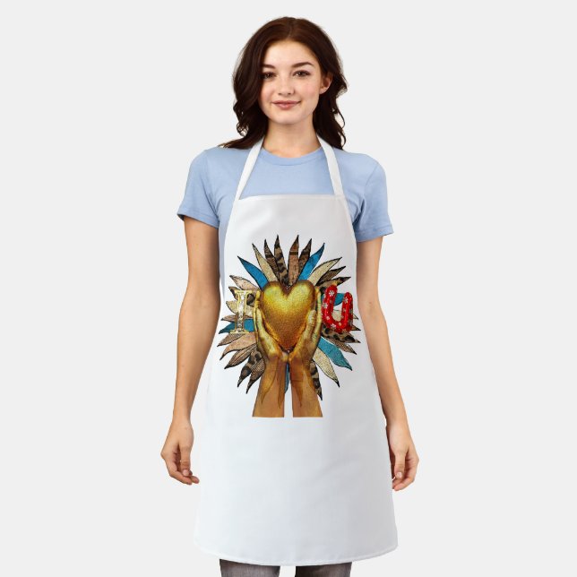 i love my familly, Family Love Apron (Worn)