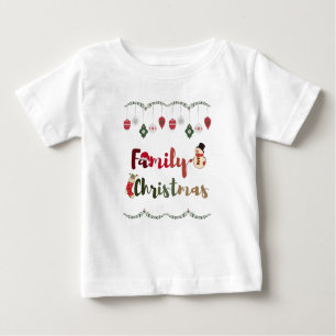 I Love My Family, Christmas Cheer Family Christmas Baby T-Shirt