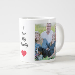 I Love My Family Personalised Photo  Large Coffee Mug