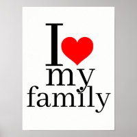 I love my family poster
