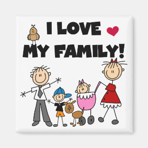I Love My Family Tshirts and Gifts Magnet