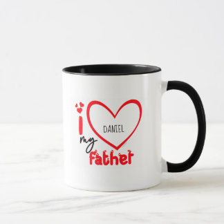 I Love My Father Photo Gift Classic Mug, 11 oz   C Mug