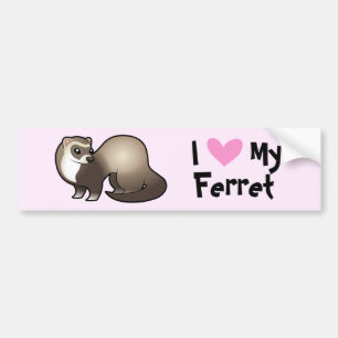 I Love My Ferret Bumper Sticker