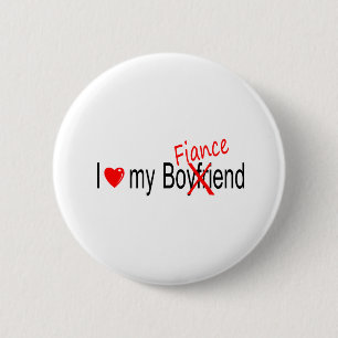 I Love My Fiance 6 Cm Round Badge