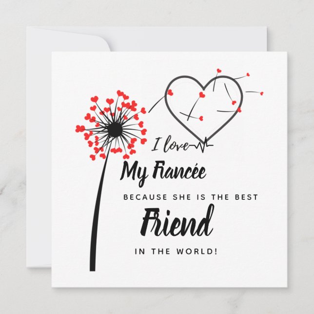 I Love My fiancée - Personalised Best Friend Cute (Front)