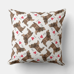 I Love my Field Spaniel Outdoor Cushion