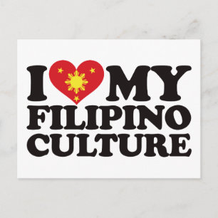 I Love My Filipino Culture Postcard