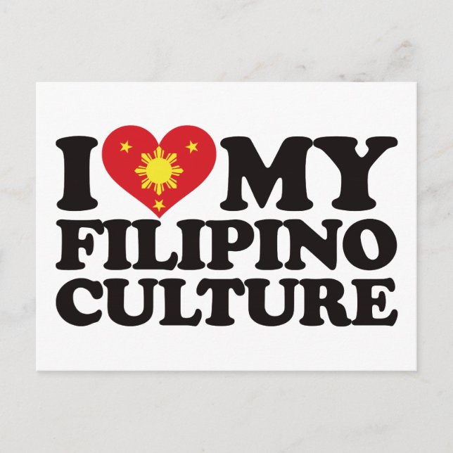 I Love My Filipino Culture Postcard (Front)