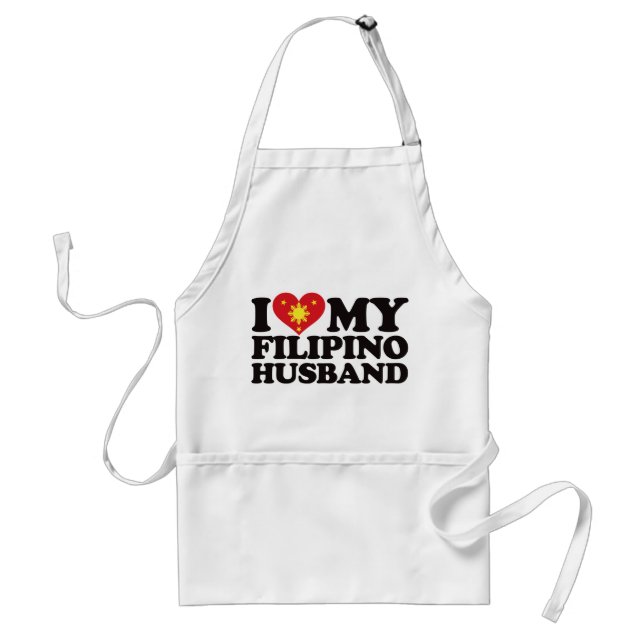 I Love My Filipino Husband Standard Apron (Front)
