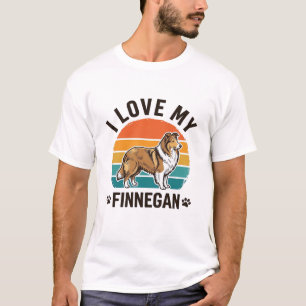 I Love My Finnegan Vintage Dog Name Shirt Design_1