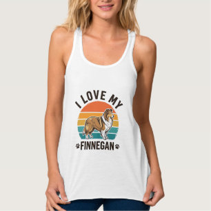 I Love My Finnegan Vintage Dog Name Shirt Design_1