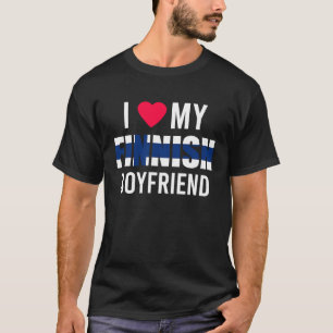I Love My Finnish Boyfriend Valentines Day T-Shirt