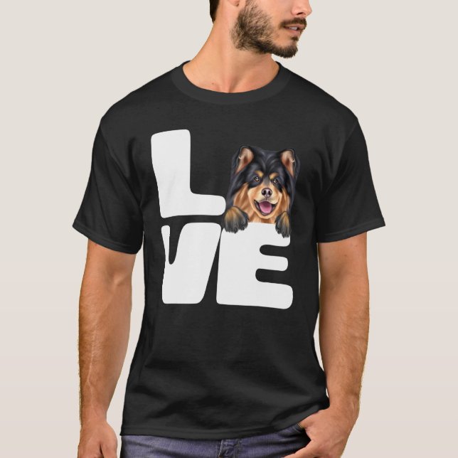 I Love My Finnish Lapphund Dog T-Shirt (Front)