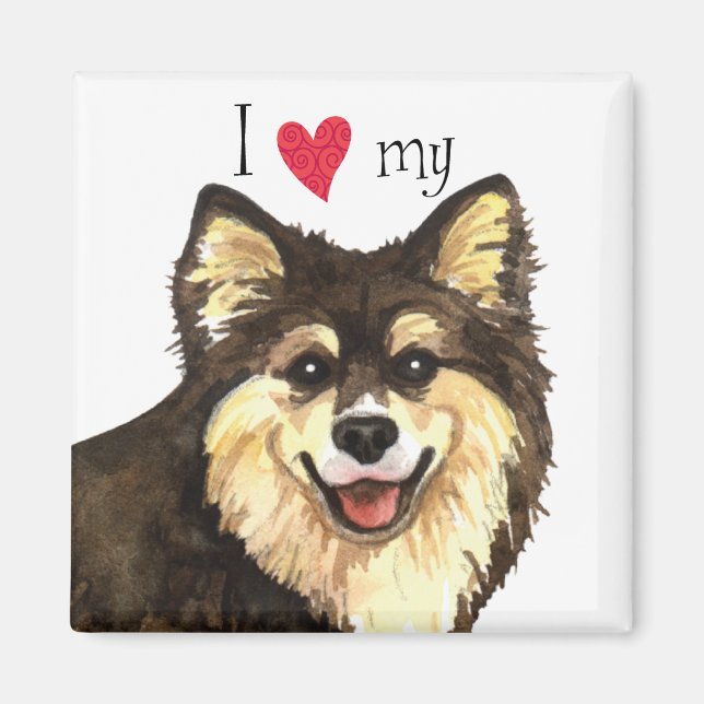 I Love my Finnish Lapphund Magnet (Front)