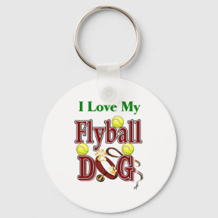 I love my flyball dog key ring