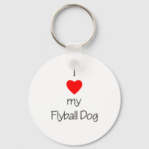 I Love My Flyball Dog Key Ring