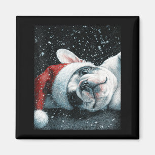 I Love My French Bulldog Christmas Cute  Magnet