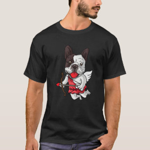 I Love My French Bulldog Frenchie Cupid Dog Valent T-Shirt