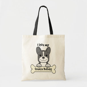 I Love My French Bulldog Tote Bag