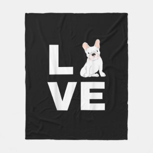 i love my frenchie french bulldog dog lover gift fleece blanket
