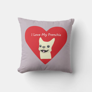 I love my Frenchie, Lavender Cushion