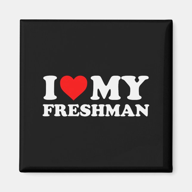 I Love My Freshman - Red Heart  Magnet (Front)