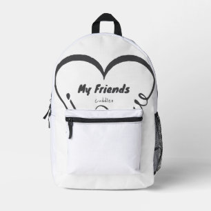 I Love My Friends - Cuddles Printed Backpack