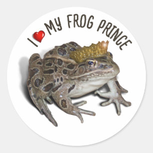 I Love My Frog Prince Classic Round Sticker