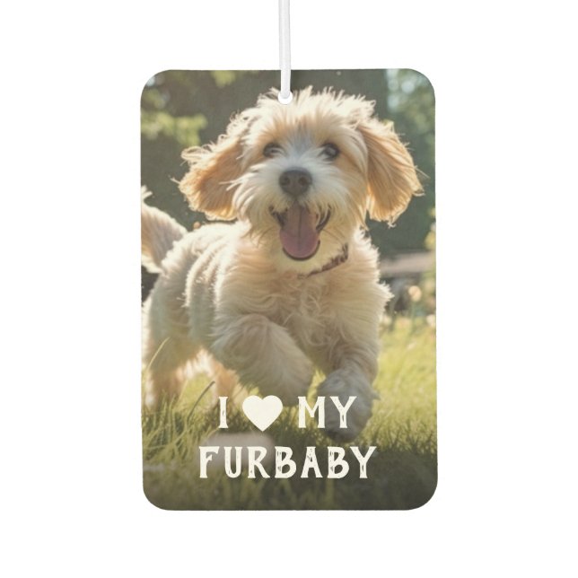 I Love My Fur Baby Dog Air Freshener (Front)