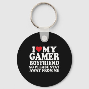 I Love My Gamer Boyfriend Heart Bf Video Games, Ga Key Ring