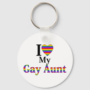 I Love My Gay Aunt Key Ring