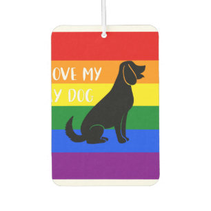 I Love My Gay Dog Car Air Freshener