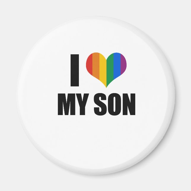 I Love my gay son Magnet (Front)