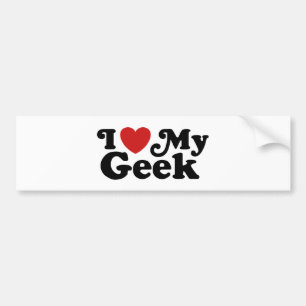I Love My Geek Bumper Sticker