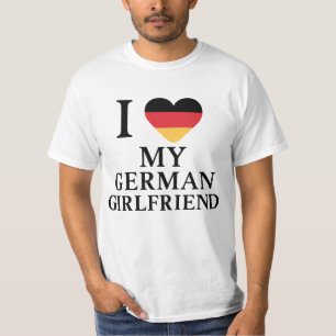 I Love My German Girlfriend Germany Flag Heart T-Shirt