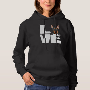 I Love My German Pinscher Dog Hoodie