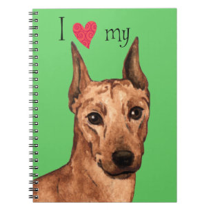 I Love my German Pinscher Notebook
