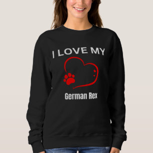 I love my german rex breed cat Cat Sweatshirt