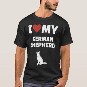 I Love My German Shepherd Adorable Dog Graphic T-Shirt