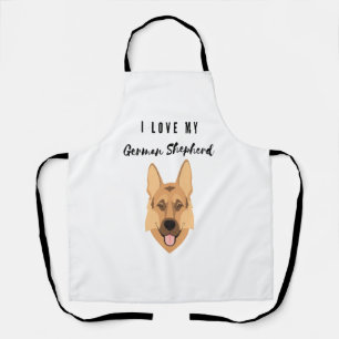 I Love My German Shepherd Apron